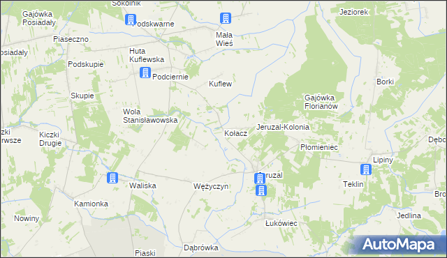 mapa Kołacz gmina Mrozy, Kołacz gmina Mrozy na mapie Targeo