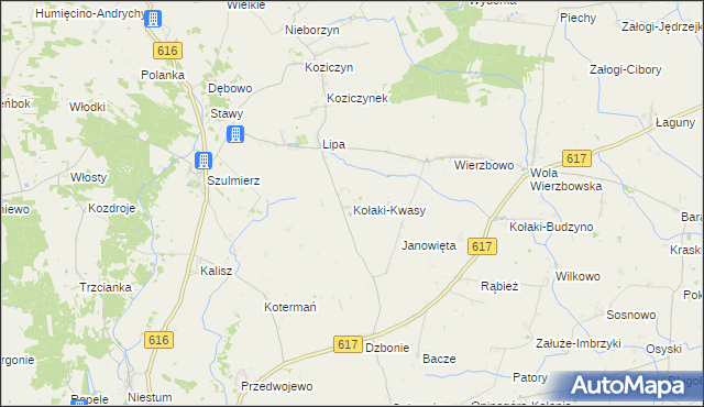 mapa Kołaki-Kwasy, Kołaki-Kwasy na mapie Targeo