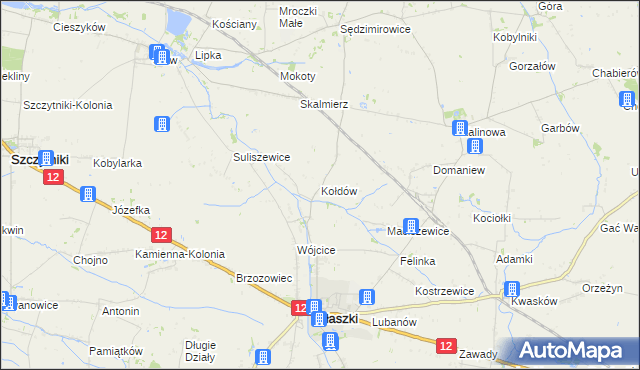 mapa Kołdów, Kołdów na mapie Targeo