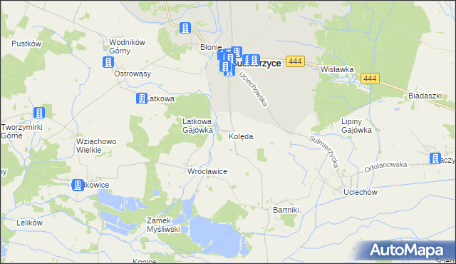 mapa Kolęda, Kolęda na mapie Targeo