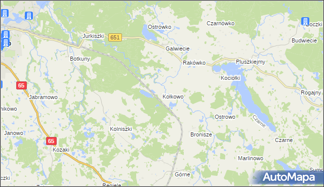 mapa Kołkowo, Kołkowo na mapie Targeo