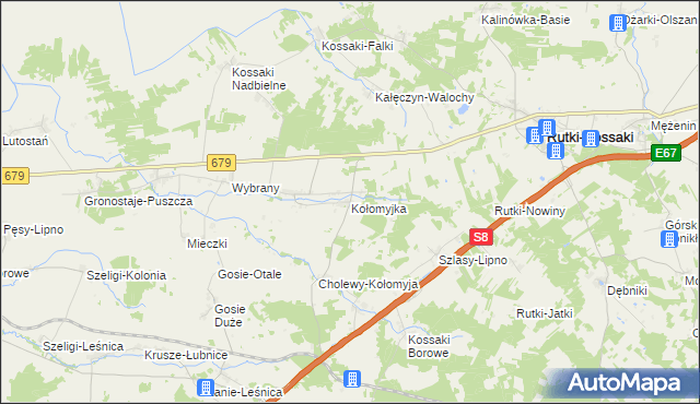 mapa Kołomyjka, Kołomyjka na mapie Targeo