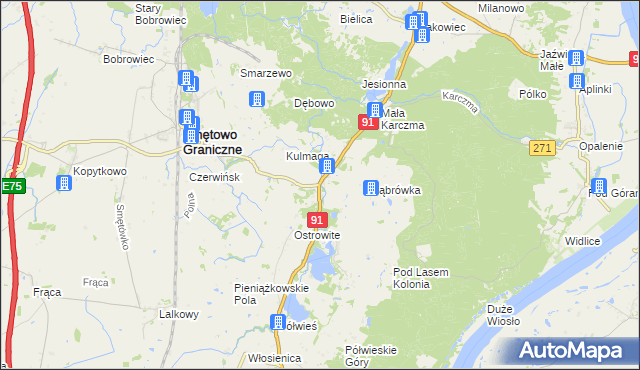 mapa Kolonia Ostrowicka, Kolonia Ostrowicka na mapie Targeo