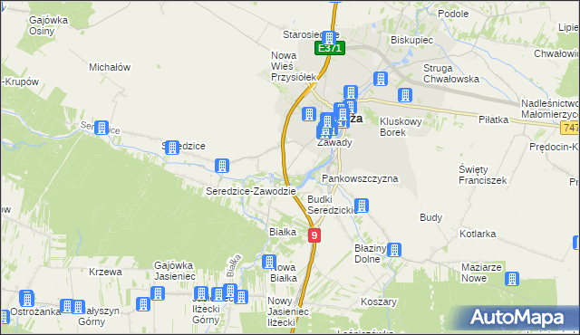 mapa Kolonia Seredzice, Kolonia Seredzice na mapie Targeo