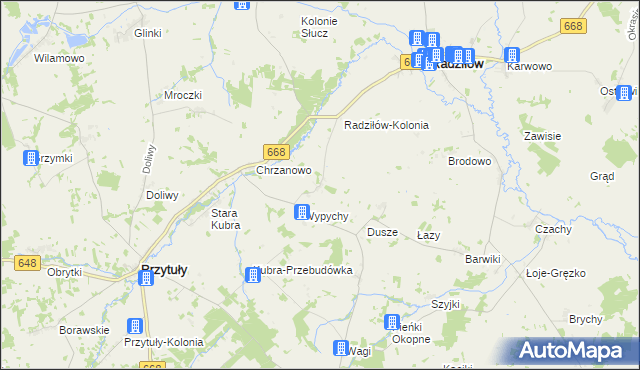 mapa Konopki gmina Radziłów, Konopki gmina Radziłów na mapie Targeo