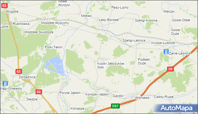 mapa Konopki-Jałbrzyków Stok, Konopki-Jałbrzyków Stok na mapie Targeo