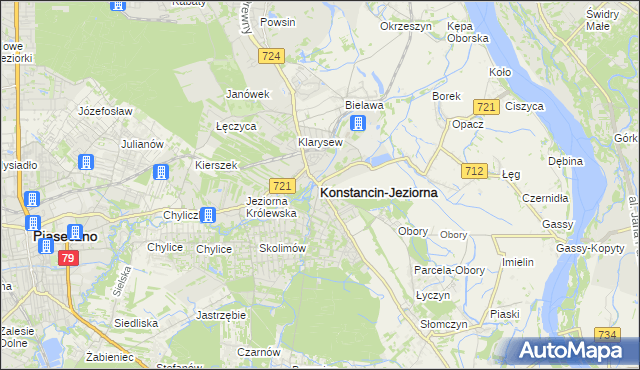 mapa Konstancin-Jeziorna, Konstancin-Jeziorna na mapie Targeo