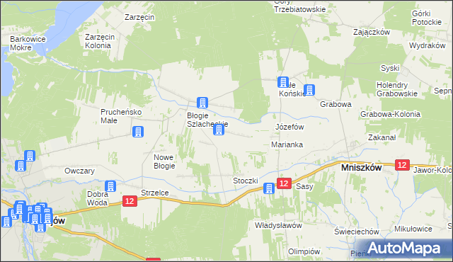 mapa Konstantynów gmina Mniszków, Konstantynów gmina Mniszków na mapie Targeo