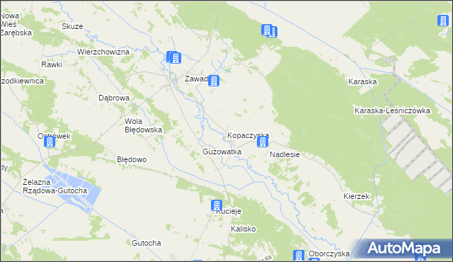 mapa Kopaczyska gmina Baranowo, Kopaczyska gmina Baranowo na mapie Targeo