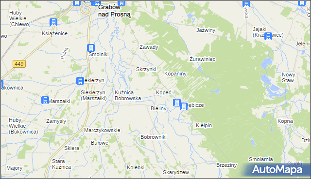 mapa Kopeć, Kopeć na mapie Targeo