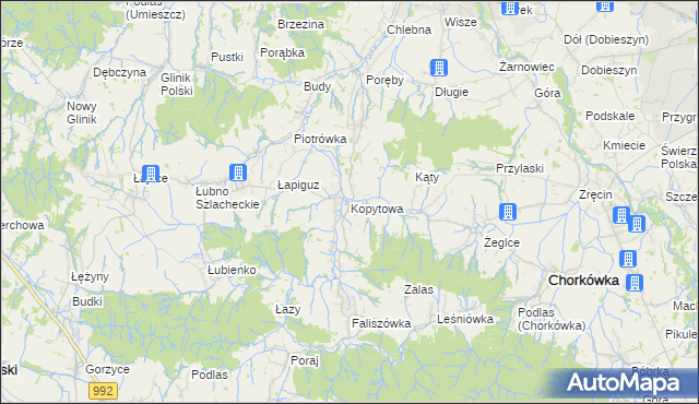 mapa Kopytowa, Kopytowa na mapie Targeo