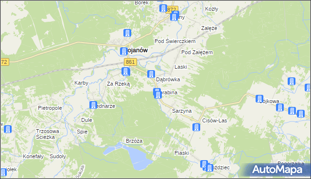 mapa Korabina, Korabina na mapie Targeo