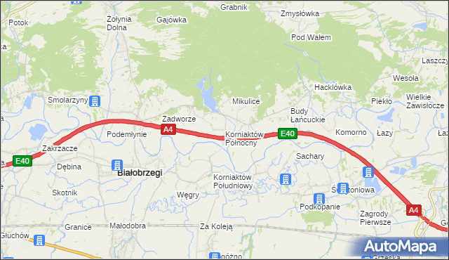 mapa Korniaktów Północny, Korniaktów Północny na mapie Targeo