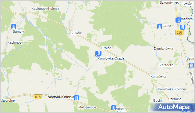 mapa Korolówka-Osada, Korolówka-Osada na mapie Targeo