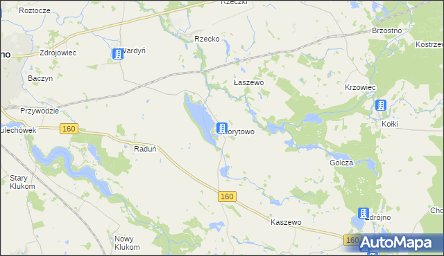 mapa Korytowo gmina Choszczno, Korytowo gmina Choszczno na mapie Targeo