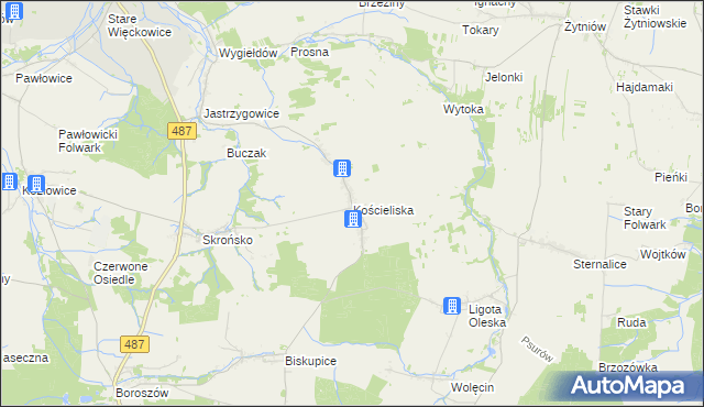 mapa Kościeliska, Kościeliska na mapie Targeo