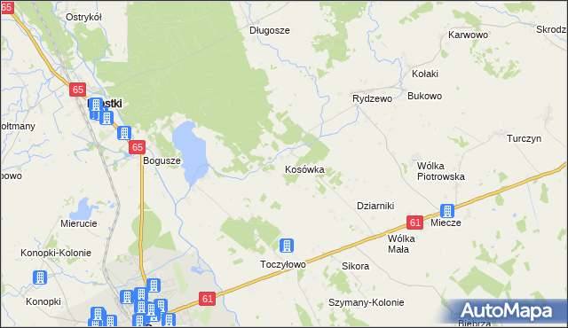 mapa Kosówka gmina Rajgród, Kosówka gmina Rajgród na mapie Targeo