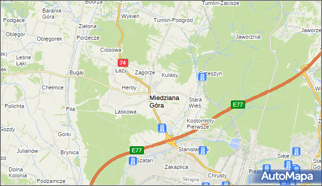 mapa Kostomłoty Drugie, Kostomłoty Drugie na mapie Targeo