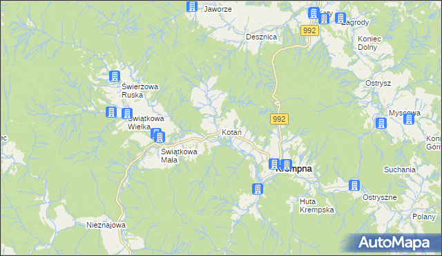 mapa Kotań, Kotań na mapie Targeo