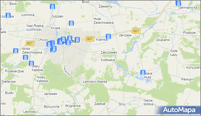 mapa Kotłówka gmina Żelechów, Kotłówka gmina Żelechów na mapie Targeo