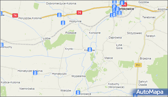 mapa Kotorów, Kotorów na mapie Targeo