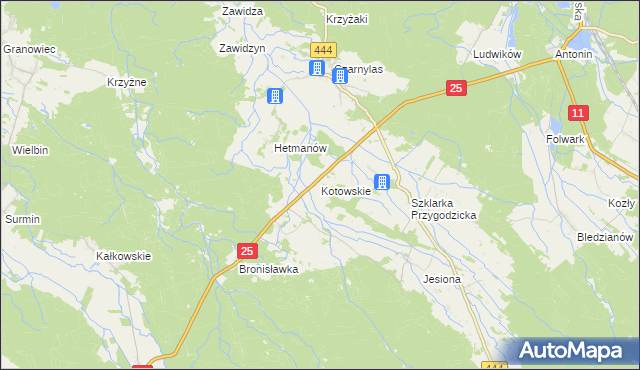 mapa Kotowskie, Kotowskie na mapie Targeo