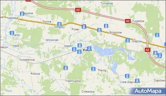 mapa Kotuń powiat siedlecki, Kotuń powiat siedlecki na mapie Targeo