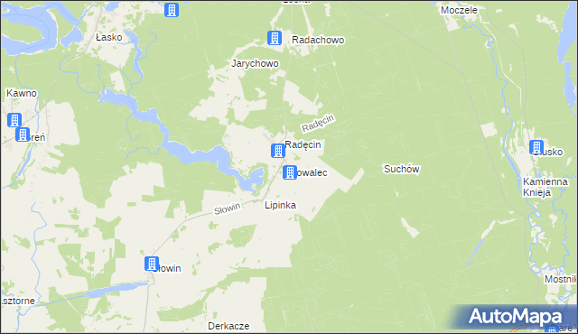 mapa Kowalec, Kowalec na mapie Targeo