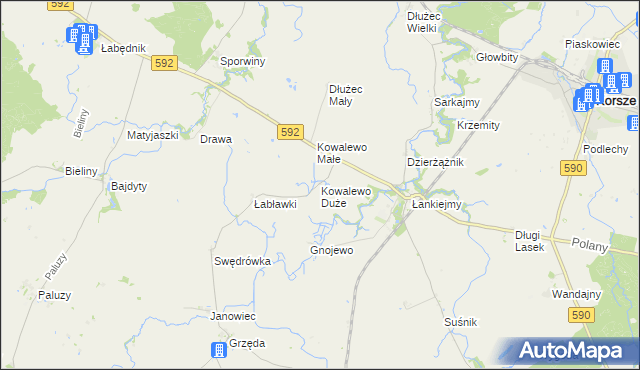 mapa Kowalewo Duże, Kowalewo Duże na mapie Targeo