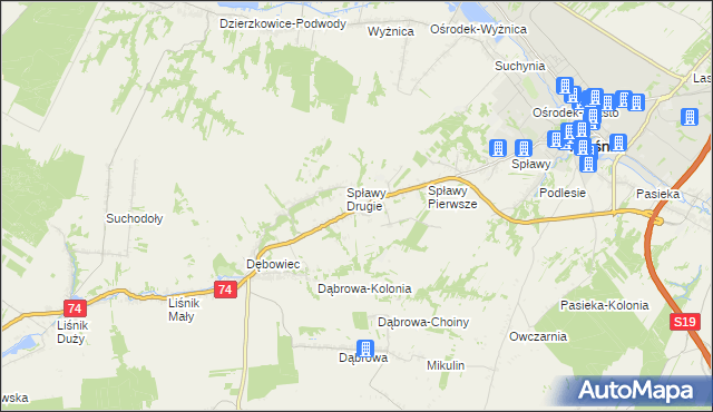 mapa Kowalin, Kowalin na mapie Targeo