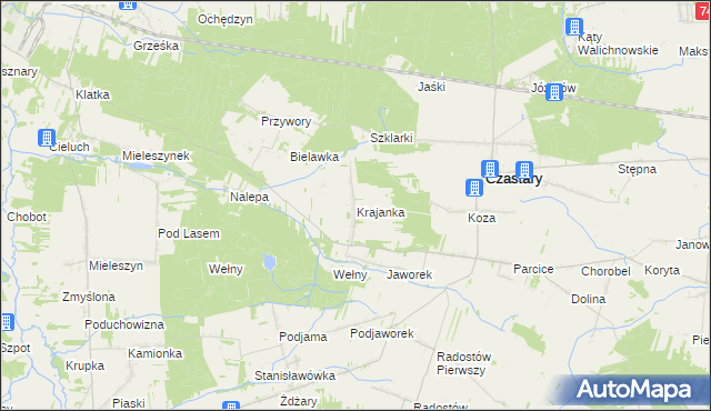 mapa Krajanka, Krajanka na mapie Targeo