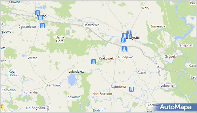 mapa Krakówek, Krakówek na mapie Targeo