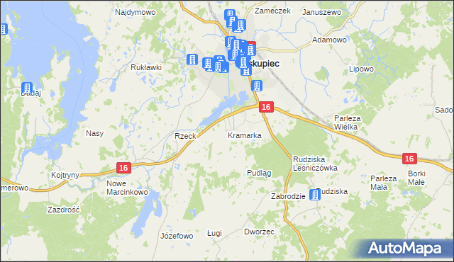 mapa Kramarka, Kramarka na mapie Targeo