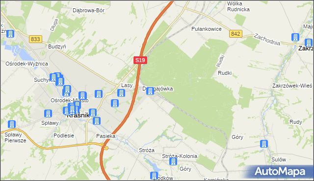 mapa Kraśnik powiat kraśnicki, Kraśnik powiat kraśnicki na mapie Targeo