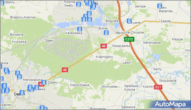 mapa Krasnogliny, Krasnogliny na mapie Targeo