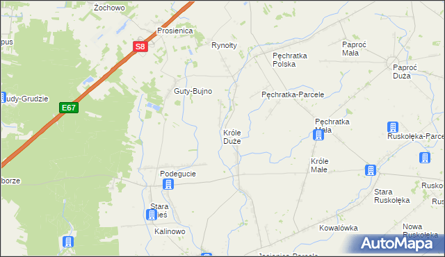 mapa Króle Duże, Króle Duże na mapie Targeo