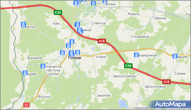 mapa Królów, Królów na mapie Targeo