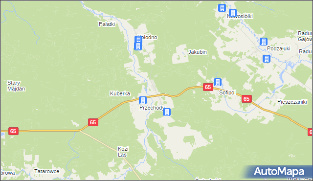 mapa Królowy Most, Królowy Most na mapie Targeo