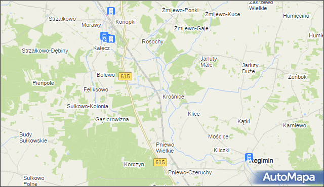 mapa Krośnice gmina Stupsk, Krośnice gmina Stupsk na mapie Targeo