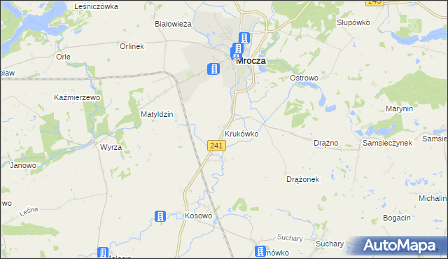 mapa Krukówko, Krukówko na mapie Targeo