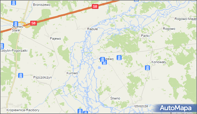 mapa Kruszewo gmina Choroszcz, Kruszewo gmina Choroszcz na mapie Targeo