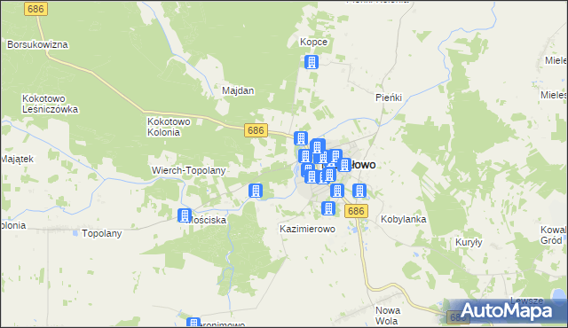 mapa Krynica gmina Michałowo, Krynica gmina Michałowo na mapie Targeo