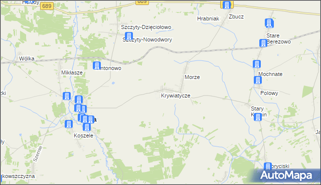 mapa Krywiatycze, Krywiatycze na mapie Targeo