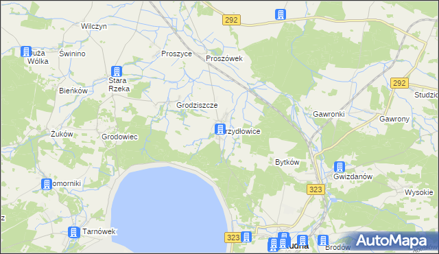 mapa Krzydłowice, Krzydłowice na mapie Targeo