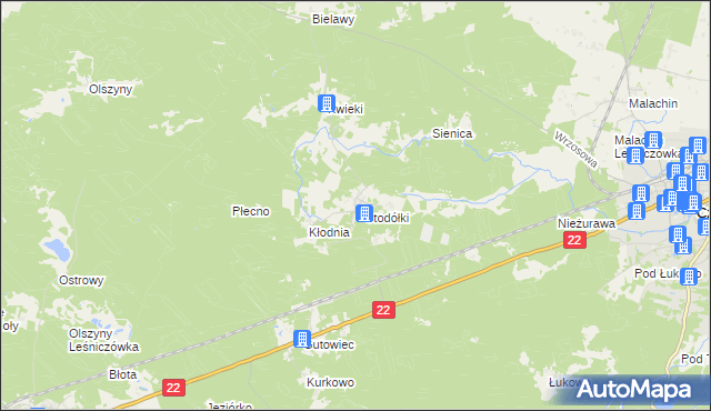 mapa Krzyż gmina Czersk, Krzyż gmina Czersk na mapie Targeo