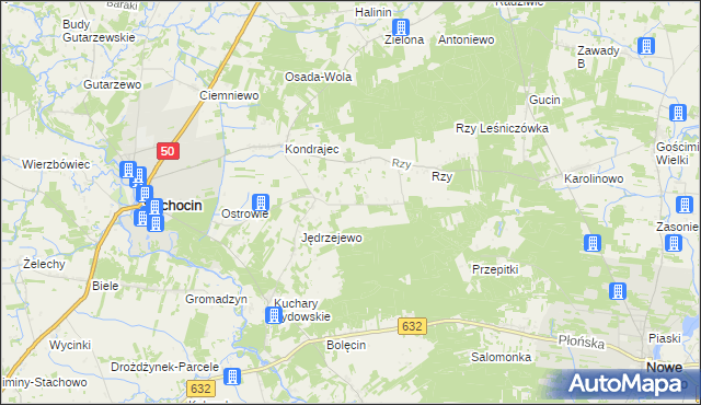 mapa Kuchary Królewskie, Kuchary Królewskie na mapie Targeo