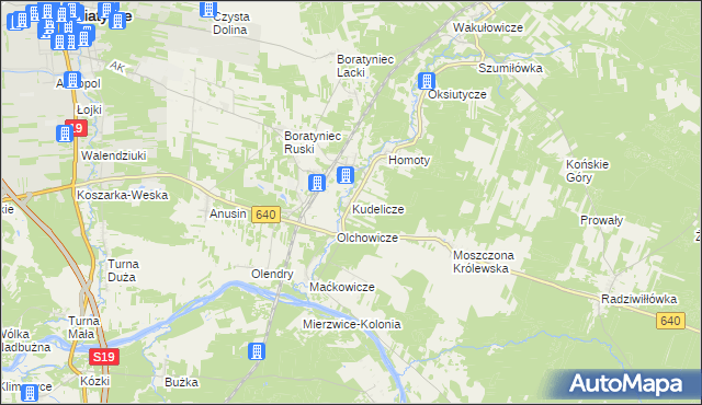 mapa Kudelicze, Kudelicze na mapie Targeo