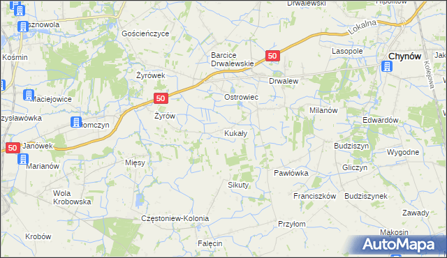 mapa Kukały, Kukały na mapie Targeo