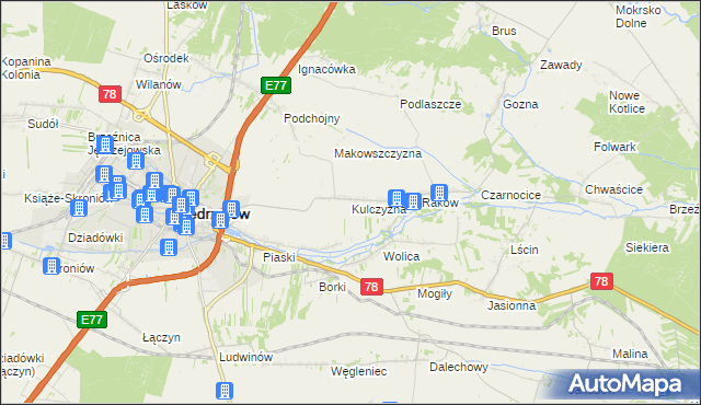 mapa Kulczyzna, Kulczyzna na mapie Targeo