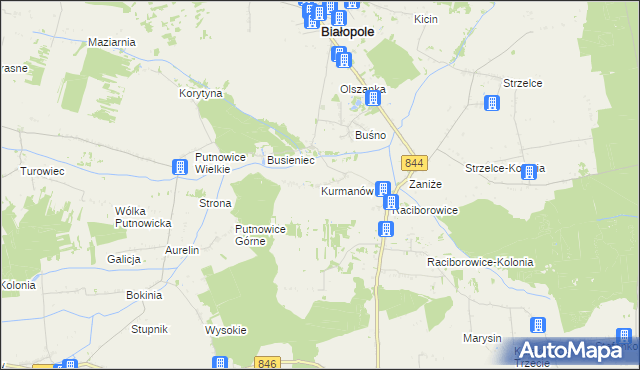 mapa Kurmanów, Kurmanów na mapie Targeo